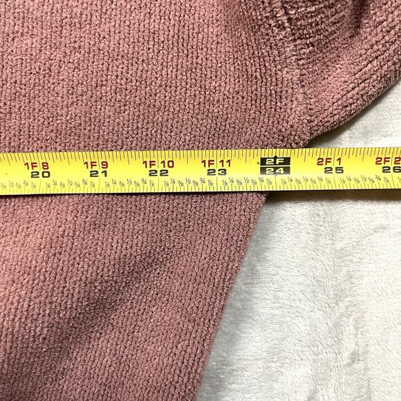 Free People FP Beach Happy Pullover Mauve Dusty Rose Sweater M Chenille Cozy - Picture 7 of 15